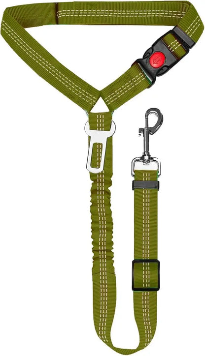 2 in 1 Adjustable Dog Car Seat Belt Pet Harness Clip Buckle Tether Car Travel Dog Safety Belt for Dogs Pet Accessories