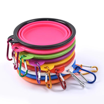 350Ml Collapsible Dog Pet Folding Silicone Bowl Outdoor Travel Portable Puppy Food Container Feeder Dish Bowl Pet Supplies