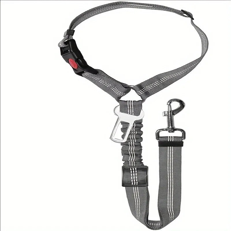 2 in 1 Adjustable Dog Car Seat Belt Pet Harness Clip Buckle Tether Car Travel Dog Safety Belt for Dogs Pet Accessories